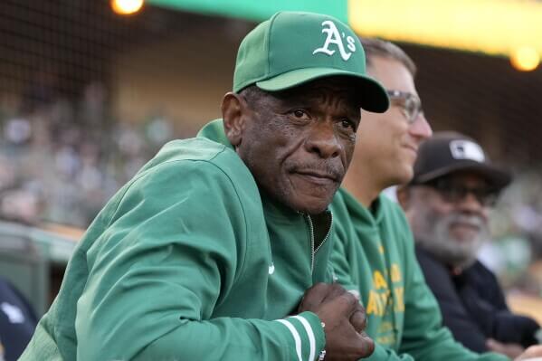 Rickey Henderson steals base, MLB legend
