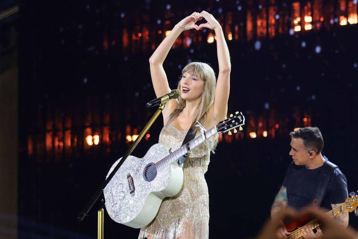 Taylor Swift shares a heartfelt moment with a young fan in the hospital